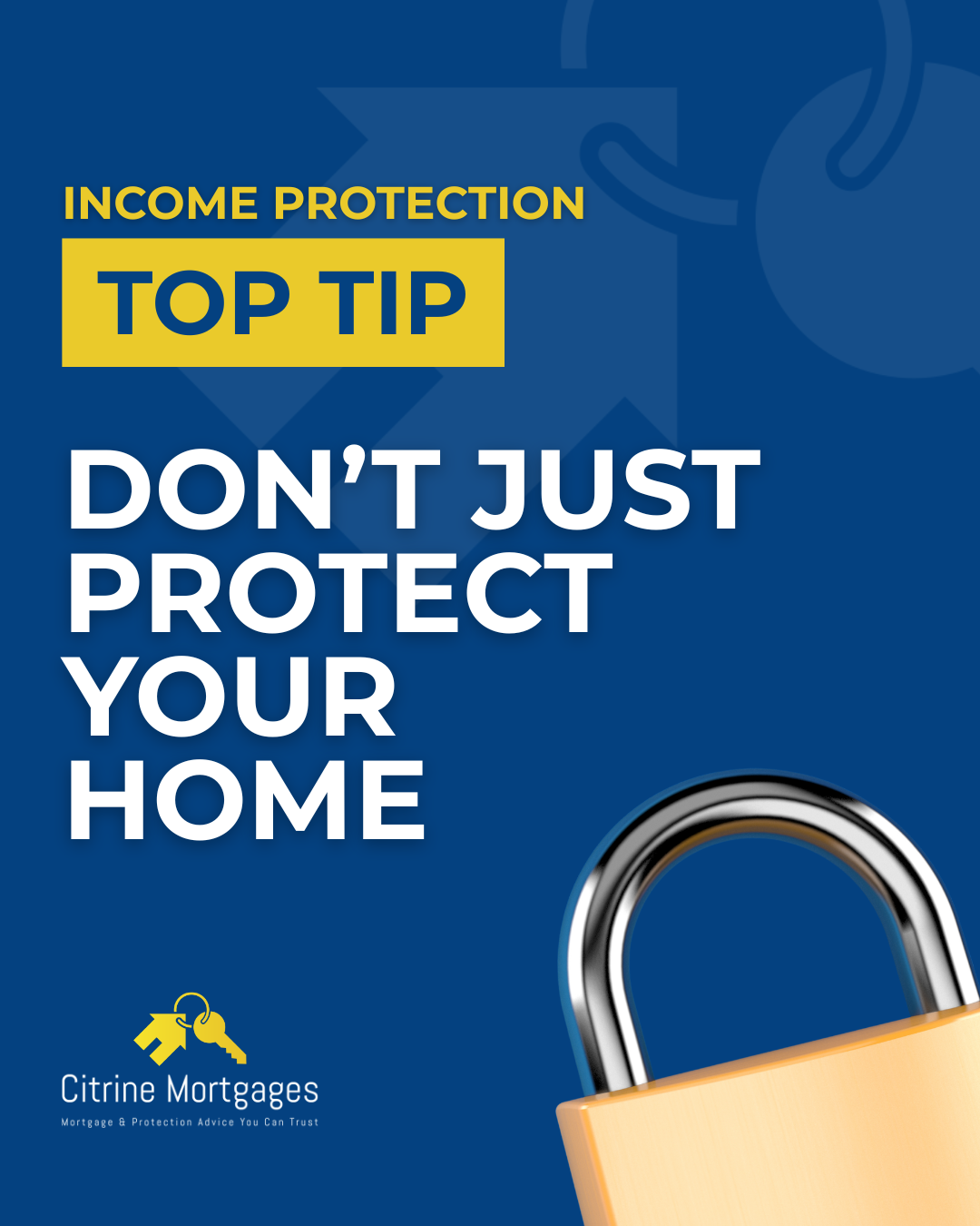 Income protection top tip image - Citrine Mortgages